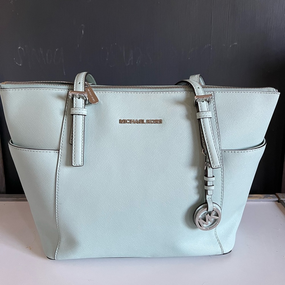 Light Blue Michael Kors Tote